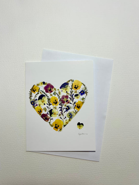 Card - Pansy Heart