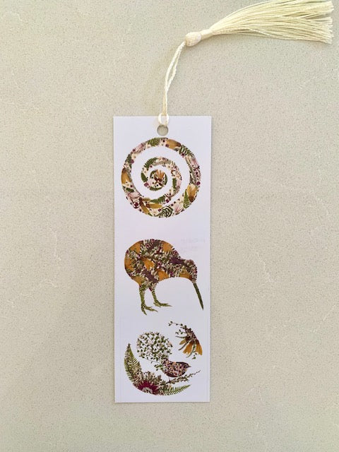 New for 2026 - Bookmark - Koru, Kiwi, Piwakawaka