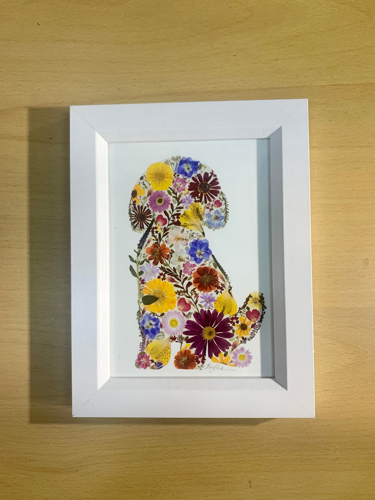 13cm x 18cm framed print - Dog